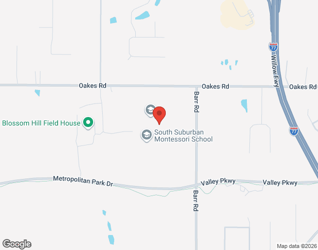 Map showing location at 4430 Oakes Road, Brecksville, OH