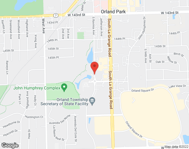 Map showing location at 14650 S Ravinia, Orland Park, IL