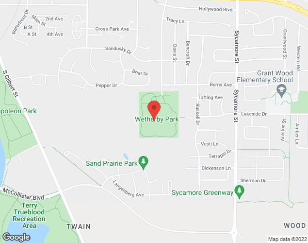 Map showing location at 2400 Taylor Drive, Iowa City, IA