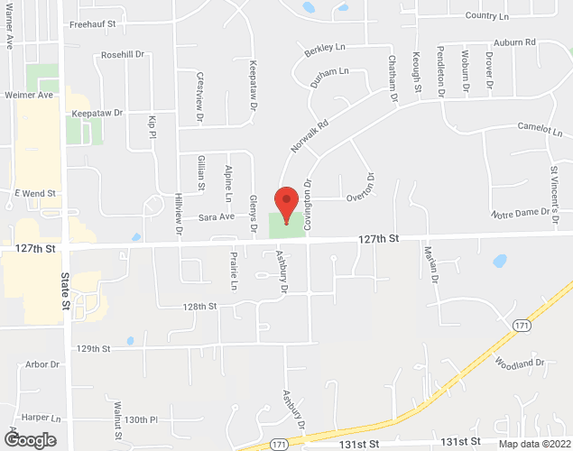 Map showing location at 1003 Covington Dr., Lemont, IL