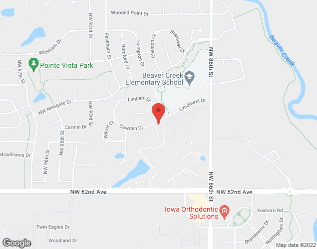 Map showing location at 6415 Stanmore Ct, Johnston, IA