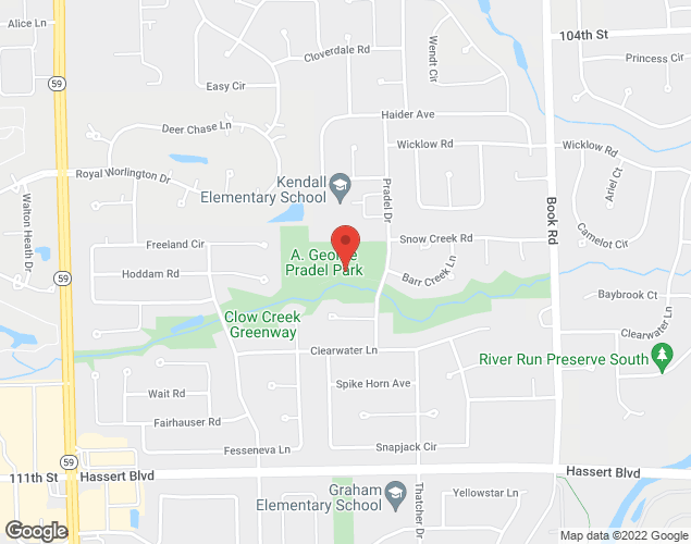 Map showing location at 4519 Pradel Drive, Naperville, IL