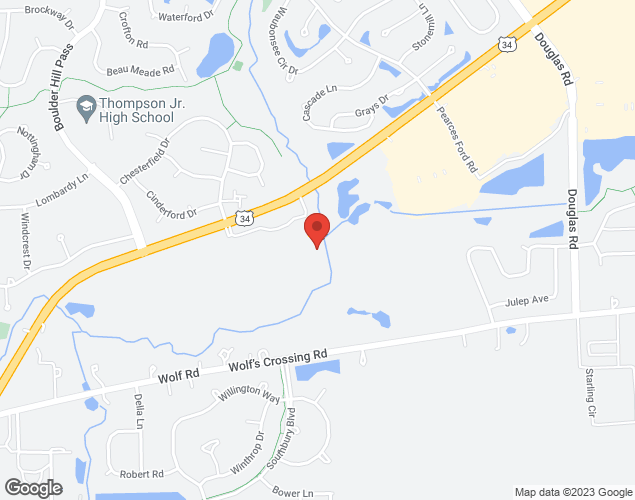 Map showing location at 3516 Route 34, Oswego, IL