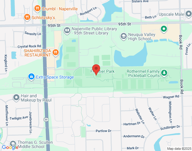 Map showing location at 3380 Cedar Glade Dr, Naperville, IL
