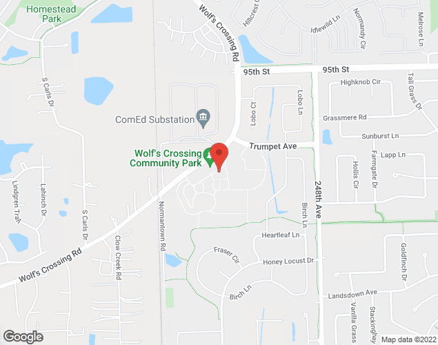 Map showing location at 3252 W Wolf Crossings Rd, Naperville, IL