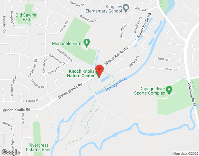 Map showing location at 320 Knoch Knolls Rd, Naperville, IL