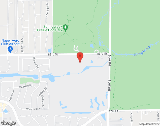 Map showing location at 2220 83rd St, Naperville, IL