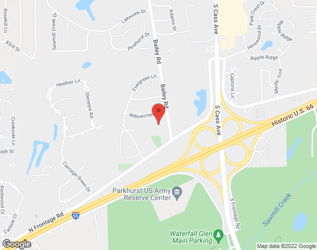 Map showing location at 8502 Bailey Rd, Darien, IL