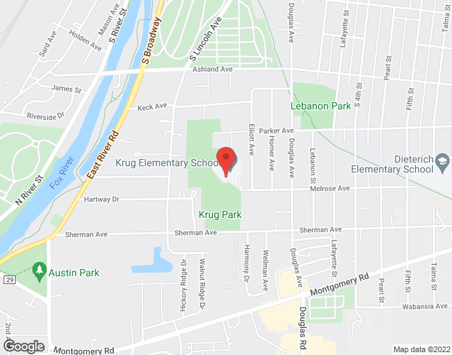 Map showing location at 240 Melrose Avenue, Aurora, IL