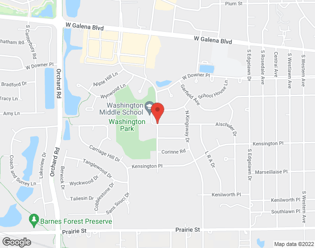 Map showing location at Alschuler Drive and Constitution Drive, Aurora, IL