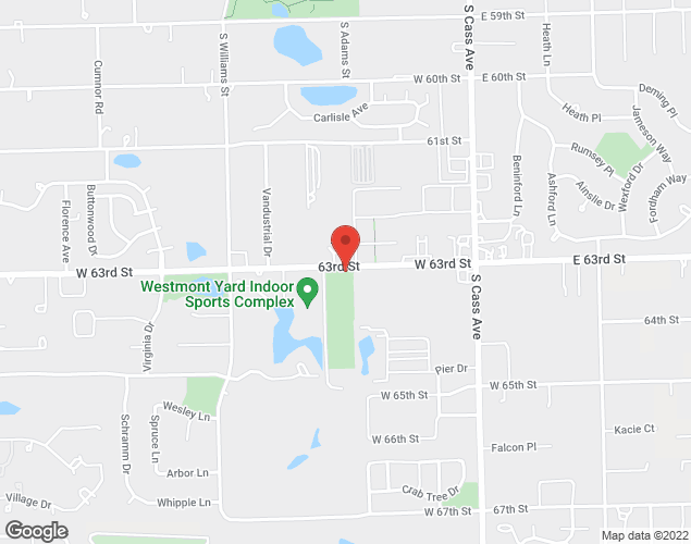 Map showing location at 201 W 63rd St, Westmont, IL