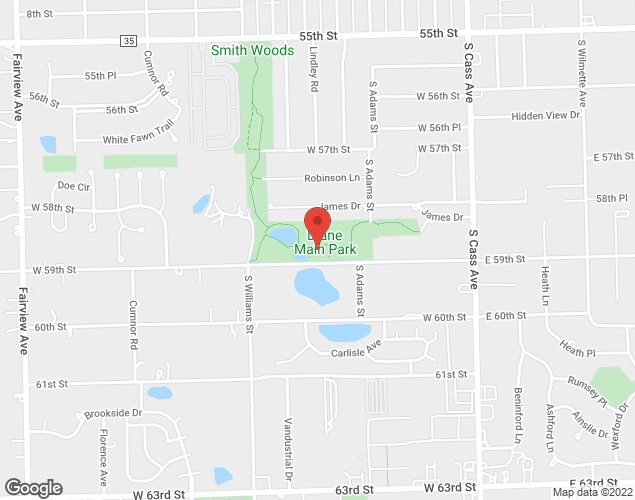 Map showing location at 300 W 59th St Westmont, Westmont, IL