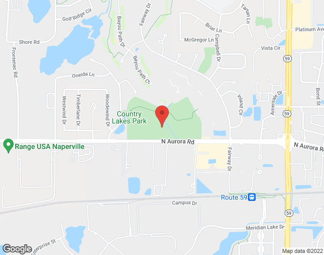Map showing location at 1835 North Aurora Road, Naperville, IL
