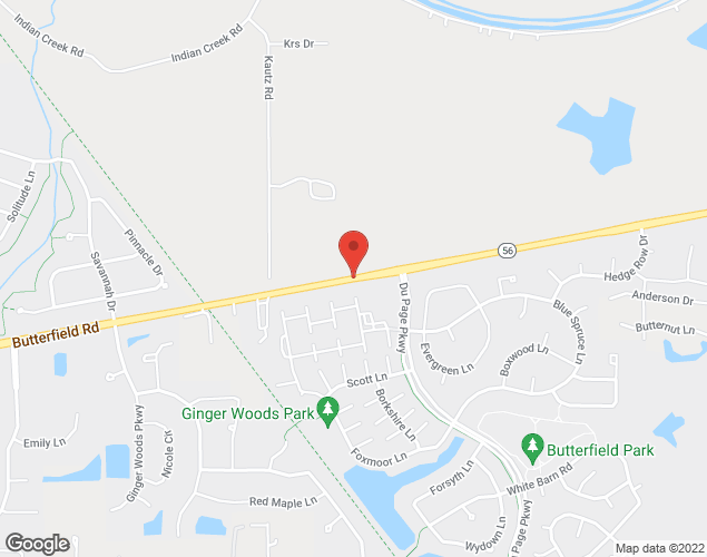 Map showing location at Eola Road - South of Butterfield Road, Aurora, IL