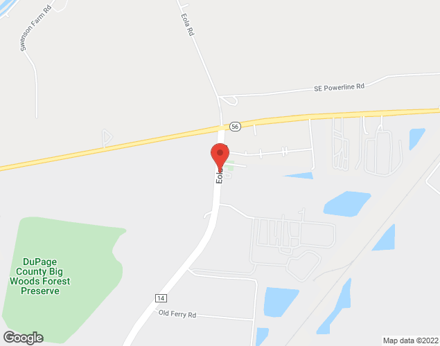 Map showing location at 3003 Eola Road, Aurora, IL