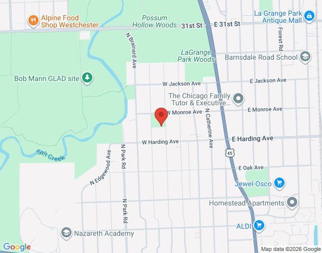 Map showing location at 722 North Waiola Avenue, La Grange Park, IL