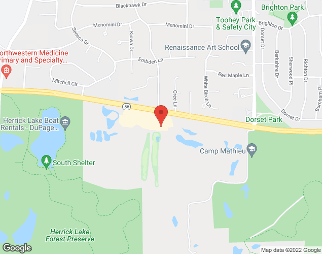 Map showing location at 26W151 Butterfield Rd, Wheaton, IL