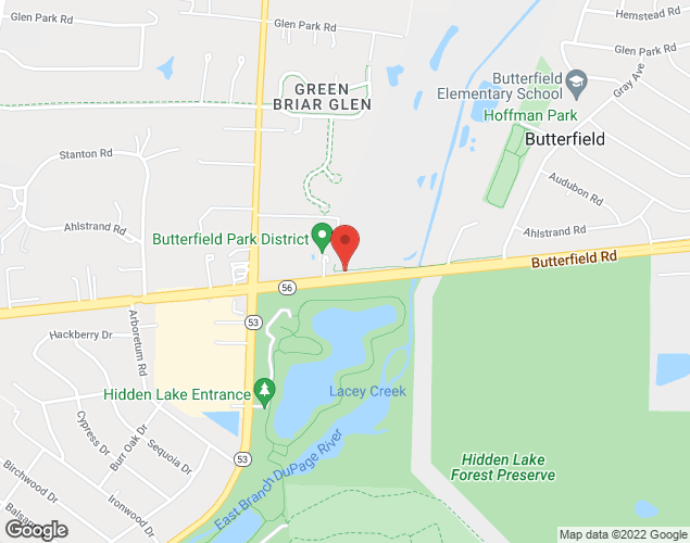 Map showing location at 2400 West Butterfield Road, Lombard, IL