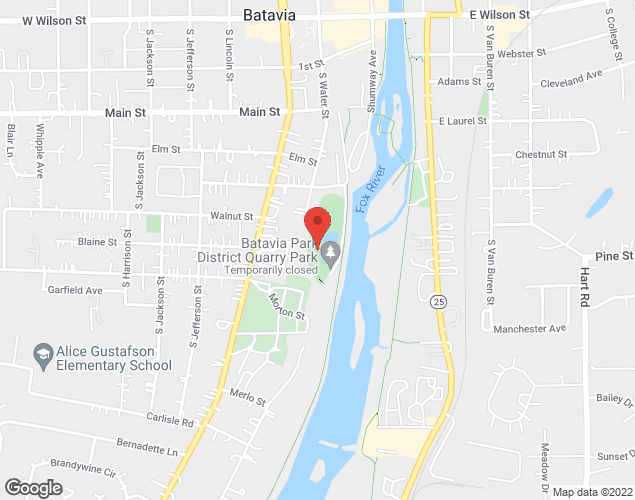 Map showing location at 400 S Water Street, Batavia, IL