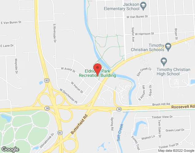 Map showing location at 363 Commonwealth Lane, Elmhurst, IL