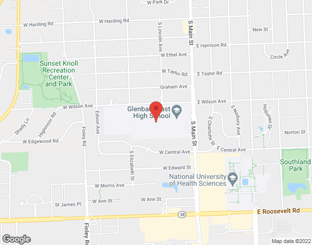 Map showing location at 1014 S. Main St., Lombard, 