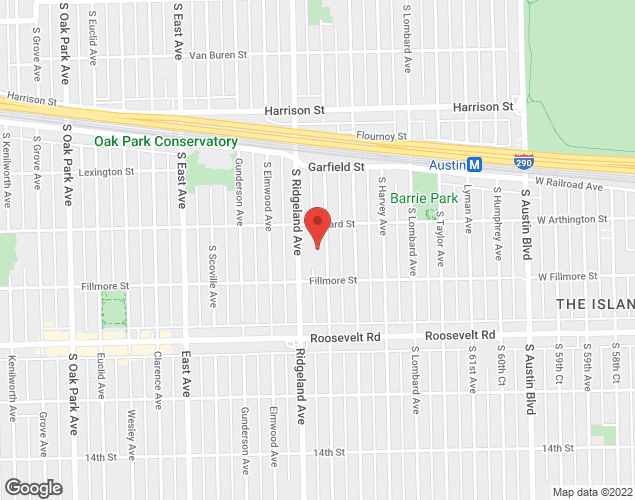 Map showing location at 1125 S Cuyler Ave, Oak Park, IL