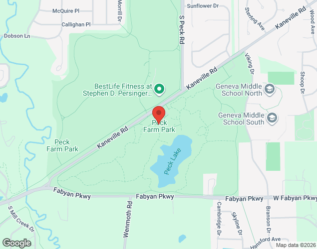 Map showing location at 4038 Kaneville Rd., Geneva, IL