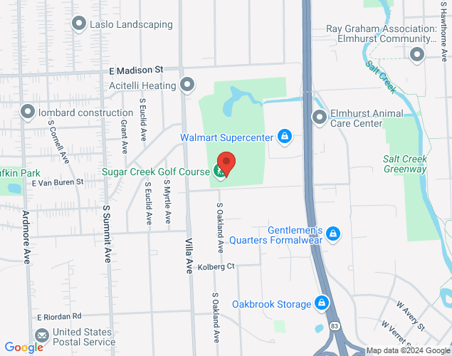 Map showing location at 500 E. Van Buren, Villa Park, IL