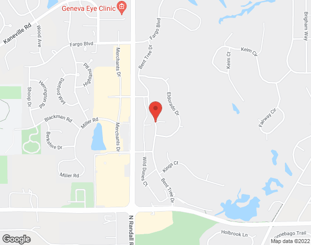 Map showing location at Bent Tree Drive, Geneva, IL