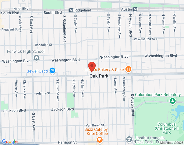 Map showing location at 218 Madison Street, Oak Park, IL