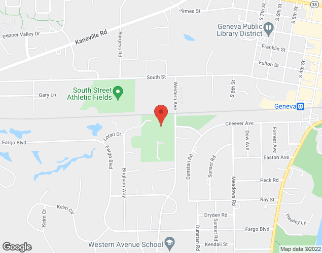 Map showing location at 710 Western Avenue, Geneva, IL