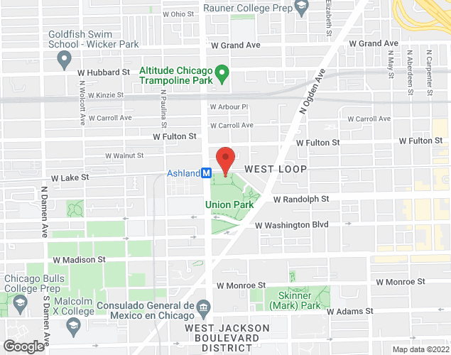 Map showing location at 1501 W Randolph St, chicago, IL