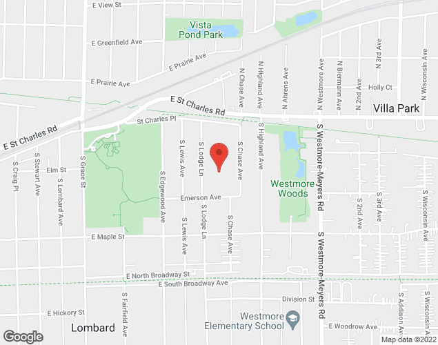 Map showing location at , Elmhurst, IL