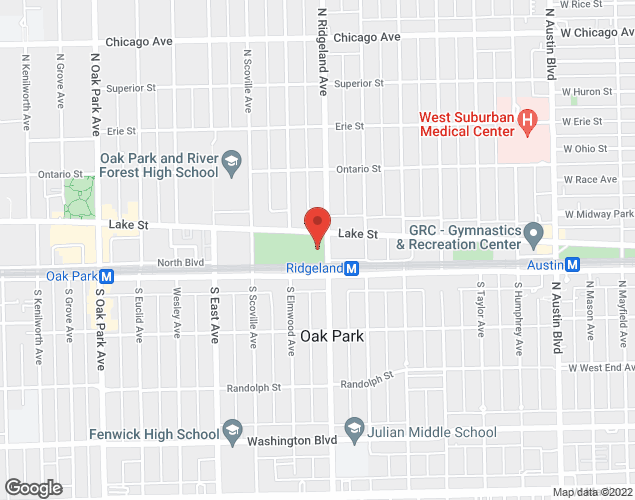 Map showing location at 415 Lake Street, Oak Park, IL