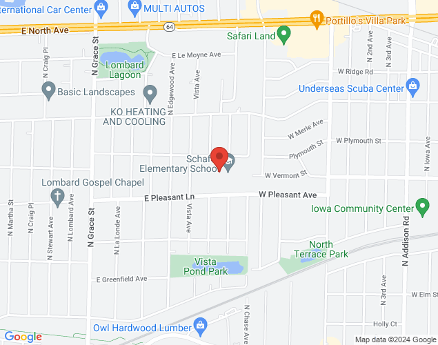 Map showing location at 700 E Pleasant Ln, Lombard, 