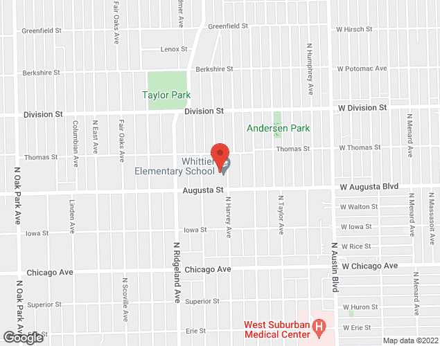 Map showing location at 715 N Harvey Ave, Oak Park, IL