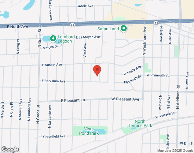 Map showing location at 375 W. First St., Elmhurst, IL