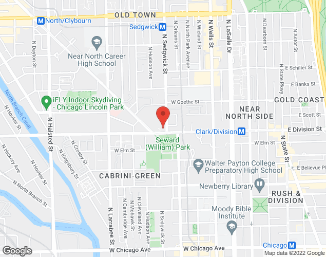 Map showing location at 400 W Division, Oak Park, IL
