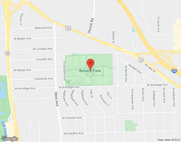 Map showing location at 493 Oaklawn Ave, Elmhurst, IL