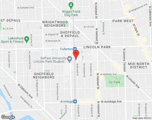 Map showing location at 900 W Belden Ave, chicago, IL
