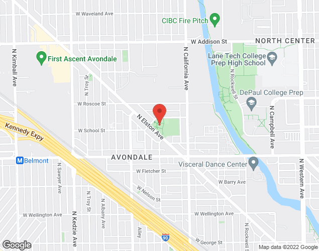 Map showing location at 3259 N Elston Ave, chicago, IL