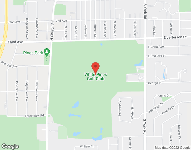 Map showing location at 500 W. Jefferson Street, Bensenville, IL