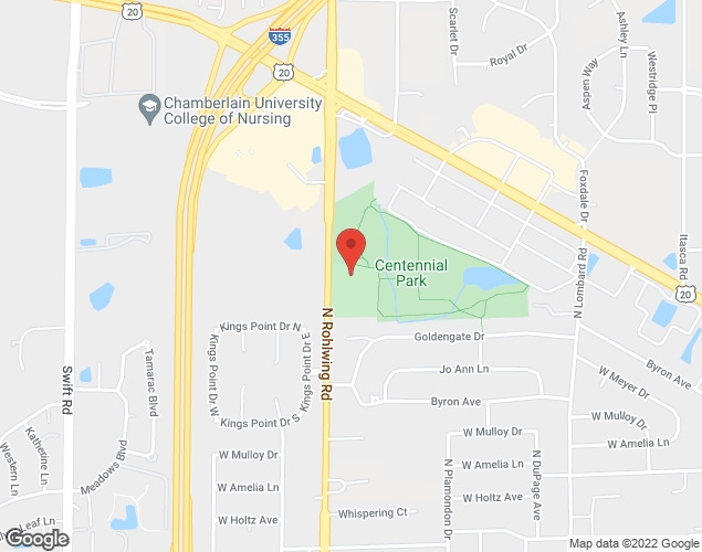 Map showing location at 1776 W. Centennial Place, Addison, IL