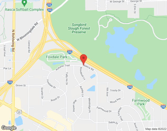 Map showing location at 1500 N. Itasca, Addison, IL