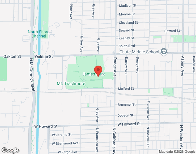 Map showing location at , , 