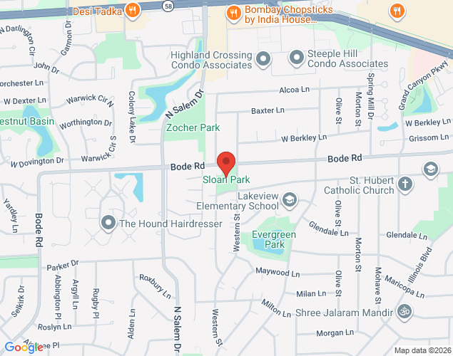 Map showing location at 760 Western Street, Hoffman Estates, IL