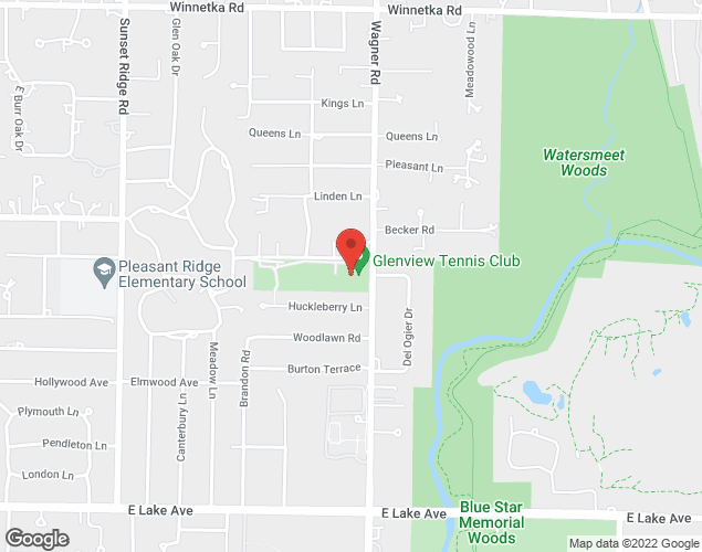 Map showing location at 1800 Wagner Rd, Glenview, IL