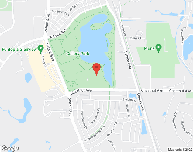 Map showing location at 2400 Chestnut Avenue, Glenview, IL