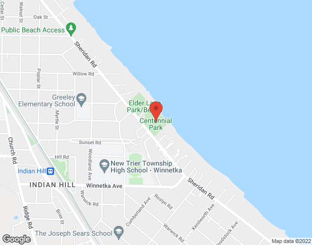 Map showing location at 255 Sheridan Road, Winnetka, IL