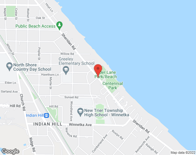 Map showing location at 299 Sheridan Road, Winnetka, IL